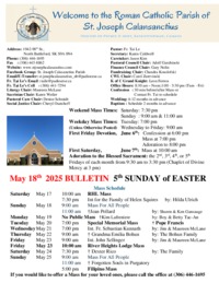 Sunday May 18, 2025